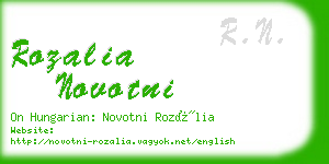 rozalia novotni business card
